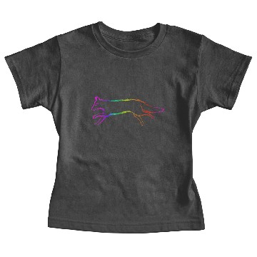 Discover Rainbow Running Fox Logo Baby Tees