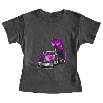 Discover Dump Truck Purple Baby Tees