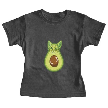 Discover Green Kawaii Avocado Kitty Cat Baby Tees