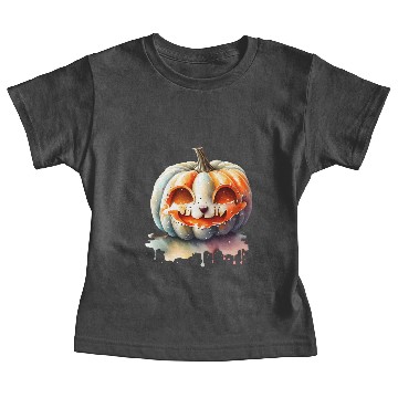 Discover Pumpkin With Cat Face Baby Tees