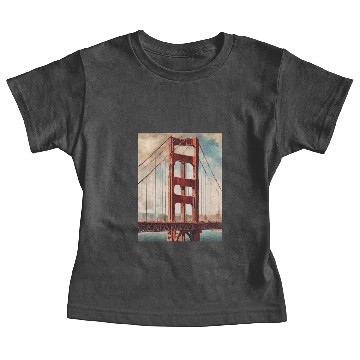 Discover Golden Gate Bridge California Baby Tees, Golden Stat