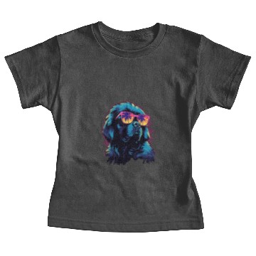 Discover Leonberger Retro Sunset Dog Baby Tees