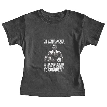 Discover Arnold Schwarzenegger Arnie Conquer Quote Baby Tees
