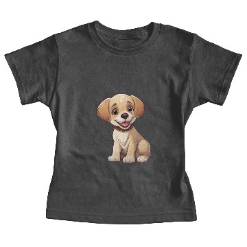 Discover Beaming Beige Puppy Baby Tees