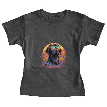 Discover Retro Wave Foxhound Dog Baby Tees