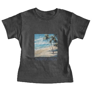 Discover Costa Rica Palm Tree Beach Baby Tees