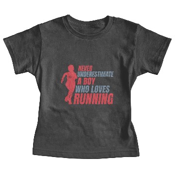 Discover Never Underestimate A Running Boy Baby Tees