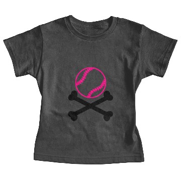 Discover softball crossbones Baby Tees