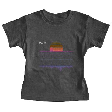 Discover Outrun Synthwave Wave Wave Aesthetic Baby Tees