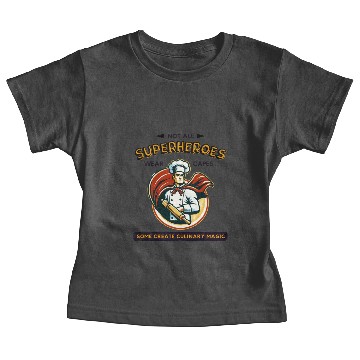 Discover Culinary Superhero Chef Design Baby Tees