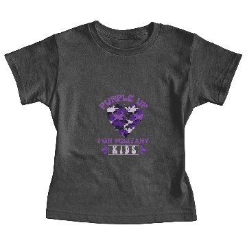 Discover Purple Up For Military Kids Purple Camo Heartpurpl Baby Tees