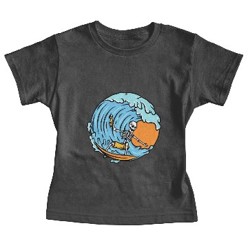 Discover Surfing Skeleton Baby Tees