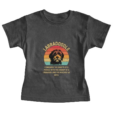 Discover Labradoodle Retro Sunset Baby Tees