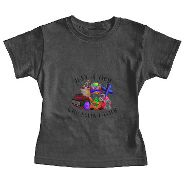 Discover Just A Boy Who Loves Easter Baby Tees