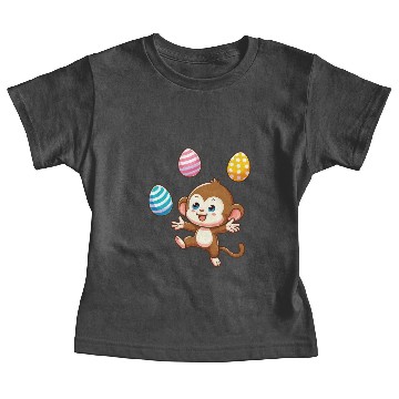 Discover Easter Monkey Easter Egg Juggler Artist Design Baby Tees