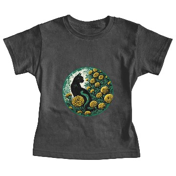 Discover Black Cat Marigold Baby Tees