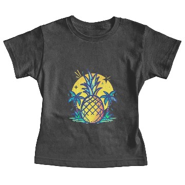 Discover fun pineapple and palm trees Baby Tees