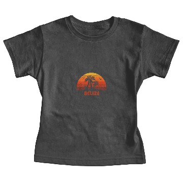 Discover Cool Belize Beach Sunset Souvenir Baby Tees