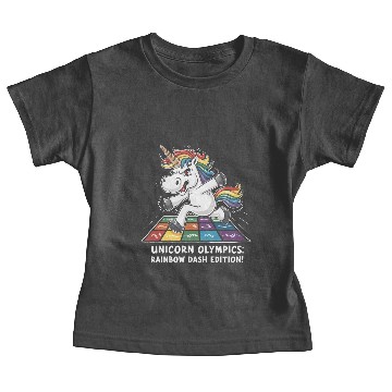 Discover "Unicorn Olympics: Rainbow Dash Edition!" Baby Tees