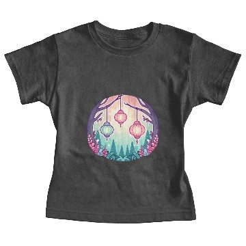 Discover Enchanted Lanterns: Twilight Grove Baby Tees