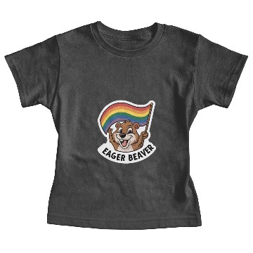 Discover Eager Beavers with Pride Flag Baby Tees
