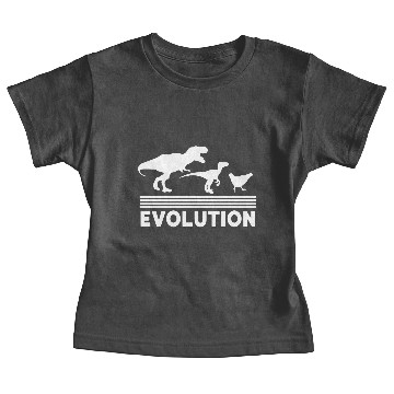 Discover Dinosaur Chicken Evolution Funny Vintage Retro 70S Baby Tees