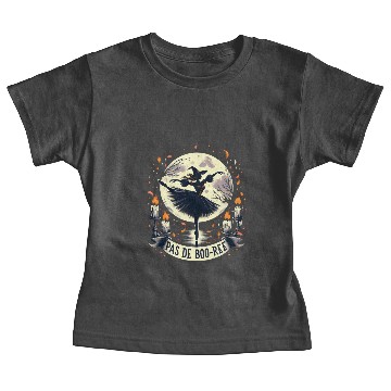 Discover Pas De BOO Rée Funny Ballet Witch Halloween Dancer Baby Tees