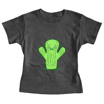 Discover Funny Cactus Sad Face Crying Unhappy Lonely Comic Baby Tees