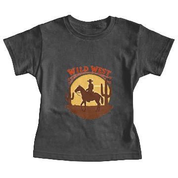 Discover Wild West Cowboy Horse Sunset Baby Tees