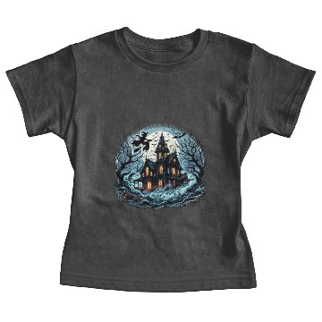 Discover Haunted House at Midnight Baby Tees