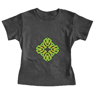 Discover Green Psychedelic Symmetry Design Baby Tees