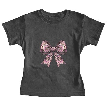 Discover Coquette Bow Ball Python Snake Pattern Pink Baby Tees