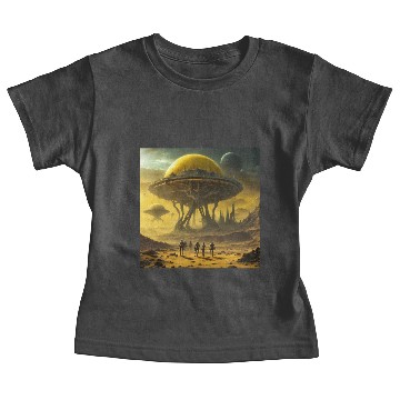 Discover Alien Planetary Forest with Floating Cities Baby Tees