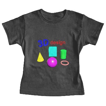 Discover Vibrant 3D Geometric Shape Design Baby Tees
