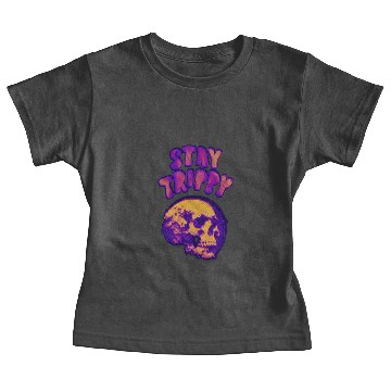 Discover Stay Trippy Psychedelic Skull Design Baby Tees