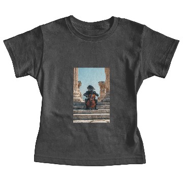 Discover Celestial Astronaut Playing Cello Amid Ruins Baby Tees