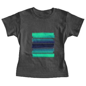 Discover Light Green Gradient Stripes Baby Tees