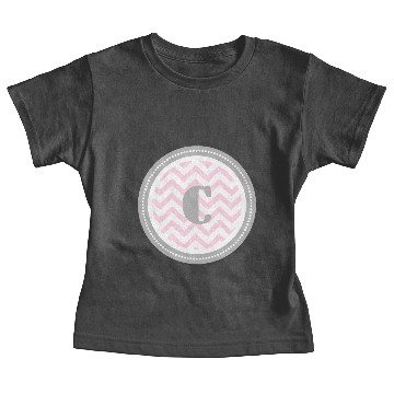 Discover Pink Chevron Monogram-C Baby Tees
