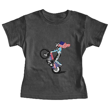 Discover Speedway driver with USA flag Baby Tees