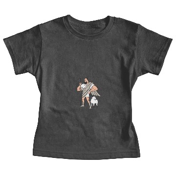 Discover Superhero Shepherd Sheep Standing Cartoon Baby Tees