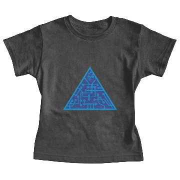 Discover triangular shape microchip technology cool design Baby Tees