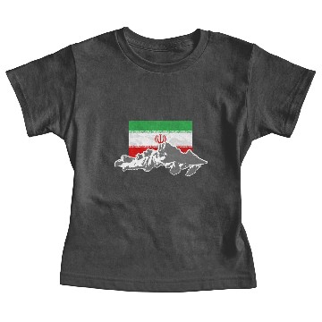 Discover Iran - Flag & Mountains Baby Tees