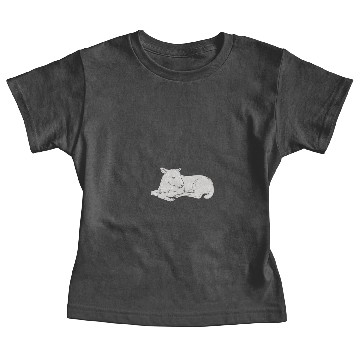 Discover Lamb Sleeping Drawing Baby Tees