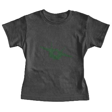 Discover Fighter Jet (Front View) Silhouette Baby Tees