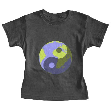 Discover Blue planet ying and yang Baby Tees