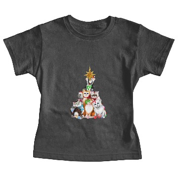 Discover Christmas Tree Kittens Baby Tees