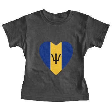 Discover Barbados Flag Heart Baby Tees