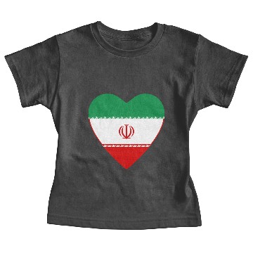 Discover Iran Flag Heart Baby Tees