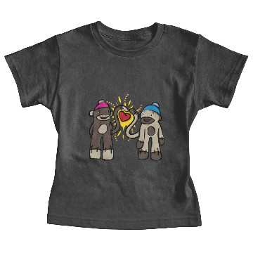 Discover Sock Monkey Love Baby Tees