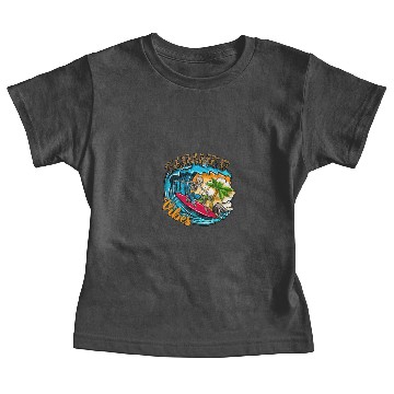 Discover Surfing Skeleton Summer Vibes Beach Waves Sunset S Baby Tees